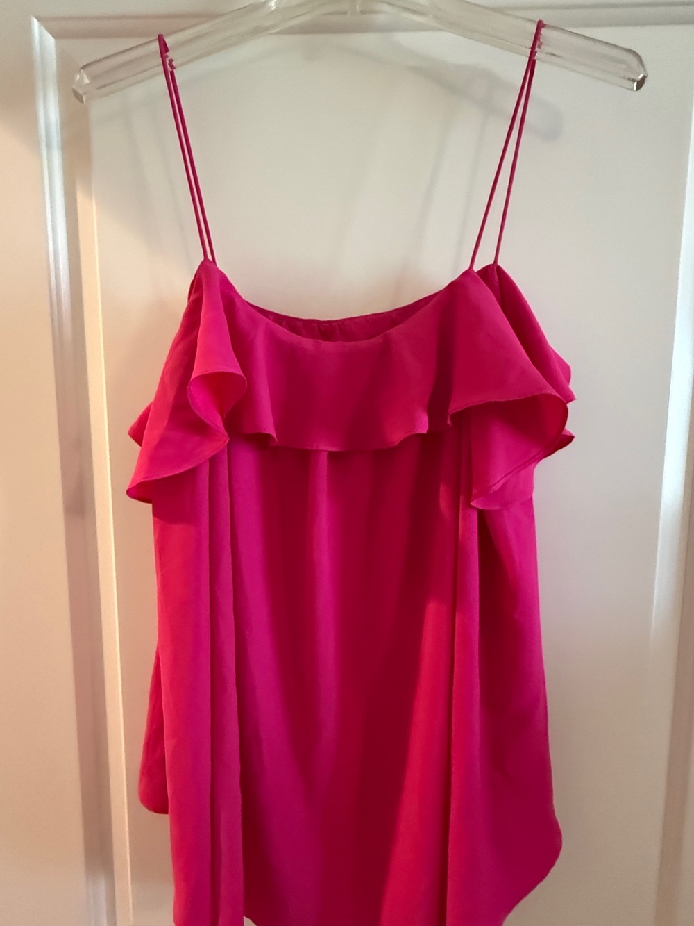 Sugarlips Fuchsia Ruffle Off-Shoulder Cami